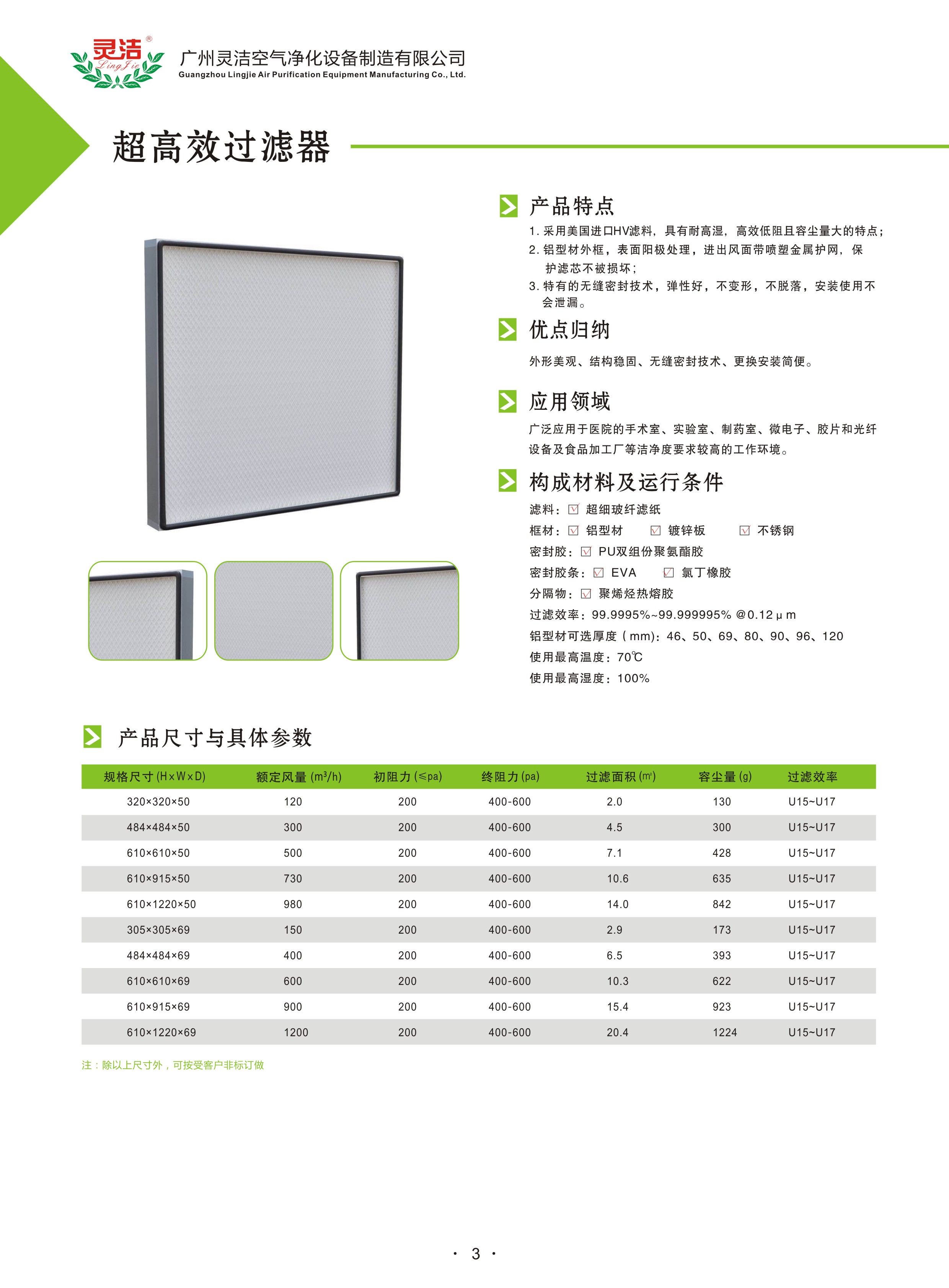 高效過濾器H13和H14的區（qū）別（bié）